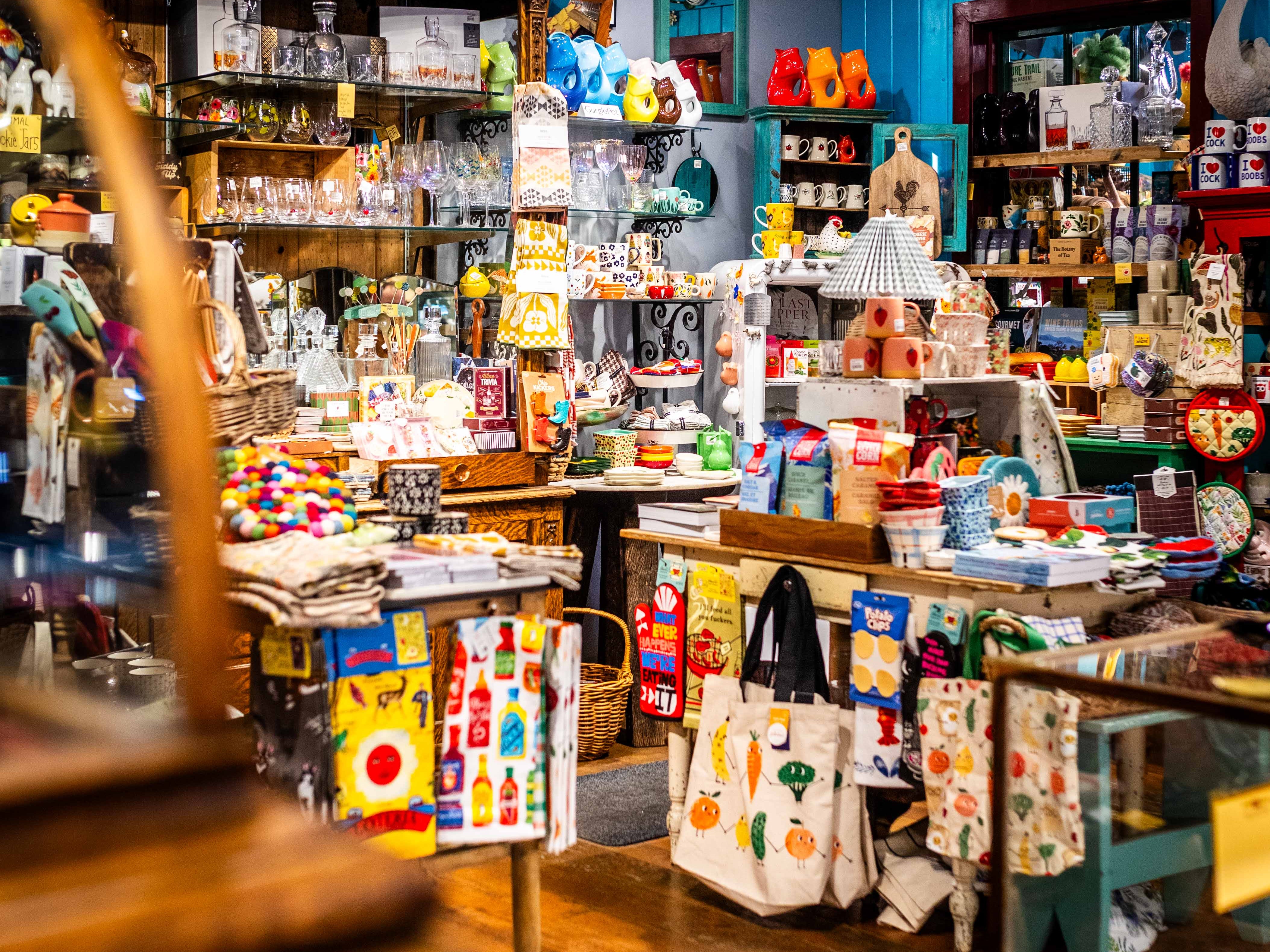 Inside of the eclectic Steeling Home shop on 17th Ave in downtown Calgary. A unique locally owned store that has been operating for over 30 years!