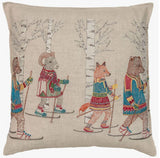 Cross Country Skiiers Pillow