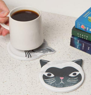 Cat Face Soak Up Coasters
