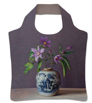 Clematis in Chinese Pot Folding Bag