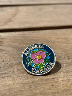 Alberta Wild Rose Pin