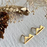 Mountain Range Earrings Gold