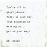 Off To Great Places Wood Block