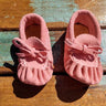 Baby Moccasins Flamingo Suede