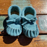 Baby Moccasins Turquoise Suede