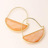 Sunstone Prism Hoop Earrings