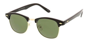 Sidney Sunglasses - Black/Green Lens