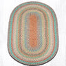 Multi Color Braided Jute Rug - 3x5' Oval Rug