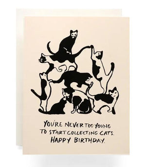 Cat Tower Birthday Card