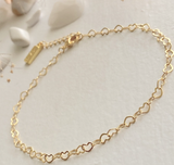 Gold Tiny Hearts Necklace
