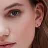Gold Hoop Rainbow Earrings