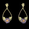 Purple Aster Oval Earrings