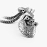 Silver Anatomical Heart Necklace
