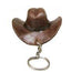Brown Leather Cowboy Hat Keychain