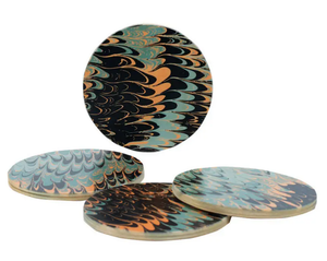 Seafoam Marble Round Coasters