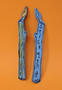 Stick With It Blue Leather Bookmark
