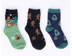 Sasquatch Campout Kids Socks soze 1-5