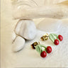 Porcelain Cherry Stud Earrings