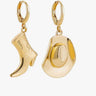 Golden Hat & Boots Earrings