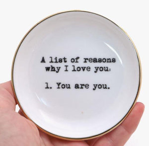 Reasons I Love You Ring Dish