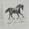 Golden Horseshoe Stud Earrings