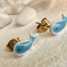 Blue Whale Earrings