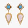 Pink Onyx & Turquoise Drop Earrings