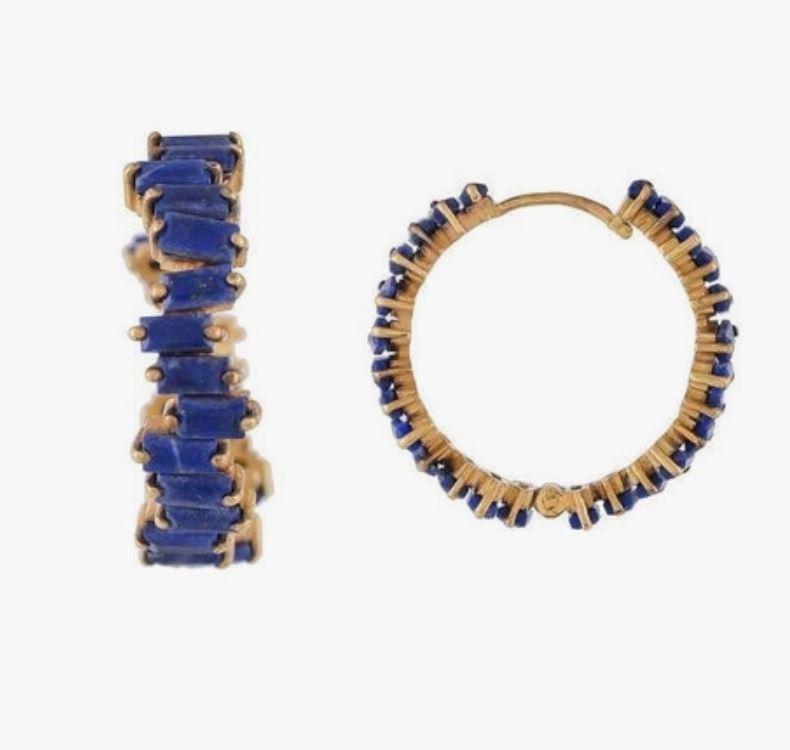 Lapis Lazuli Hoop Earrings Steeling Home