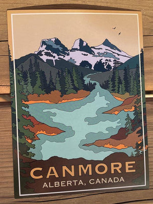 Postcard Art Print of Canmore, Alberta
