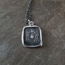 Loves Triumph - Swallow and Enflamed Heart Necklace