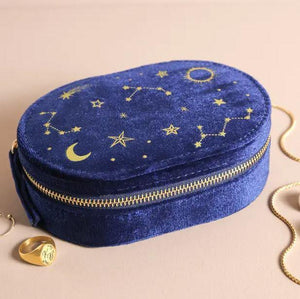Starry Night Velvet Jewelry Case