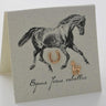 Golden Horse & Horseshoe Stud Earrings