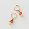 Mushroom Huggie Earrings
