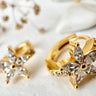 Minata Flower Hoop Earrings