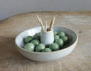 Dish with Toothpick Holder