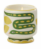 Ceramic Snake Candle - Wild Lemongrass