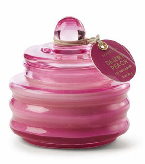 Fuchsia Pink 3oz Glass Candle Desert Peach