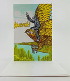 Huzzah Falcon and Sasquatch Card