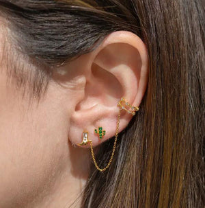 Rodeo Queen Earrings with Ear Cuff