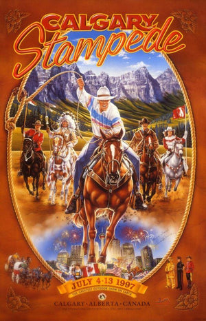 1997 Vintage Calgary Stampede Poster