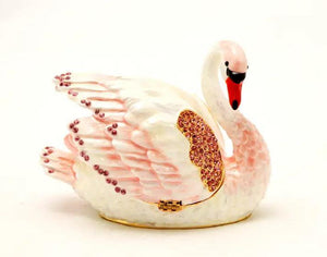 Pink Swan Trinket Box