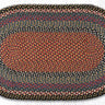 27"x45" Braided Jute Rug Burgandy, Blue and grey