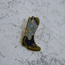 Grey Enamel Cowboy Boot Pin