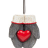 Mittens with a Red Heart Ornament
