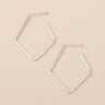Silver Diamond Hoop Earrings