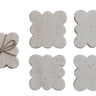Set of 4 Travertine Scalloped Edge Coasters