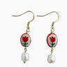 Red Tulip Earrings