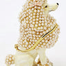 White Poodle Dog Trinket Box