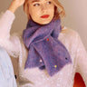 Embroidered Hearts Purple scarf
