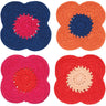 Set of 4 Crochet Poppy Coasters
